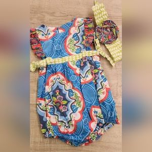 Eleanor Rose Romper and headband sz 18 Months